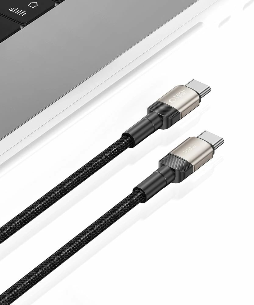 Kabllo USB-C/USB-C Tech-Protect UltraBoost Evo 1m, 100W, titanium