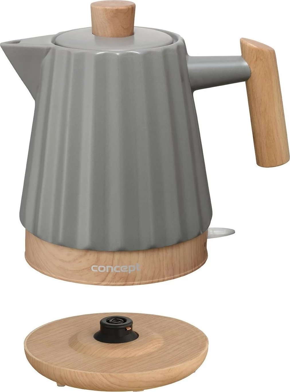 Çajnik elektrik Concept RK009, 1.5L, 1500W, keramik, gri