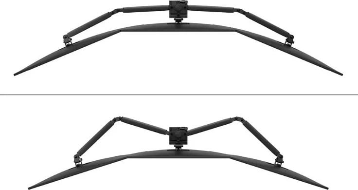 Krah monitori Neomounts DS60-600BL3 për 3 monitorë, tavolinë, i zi