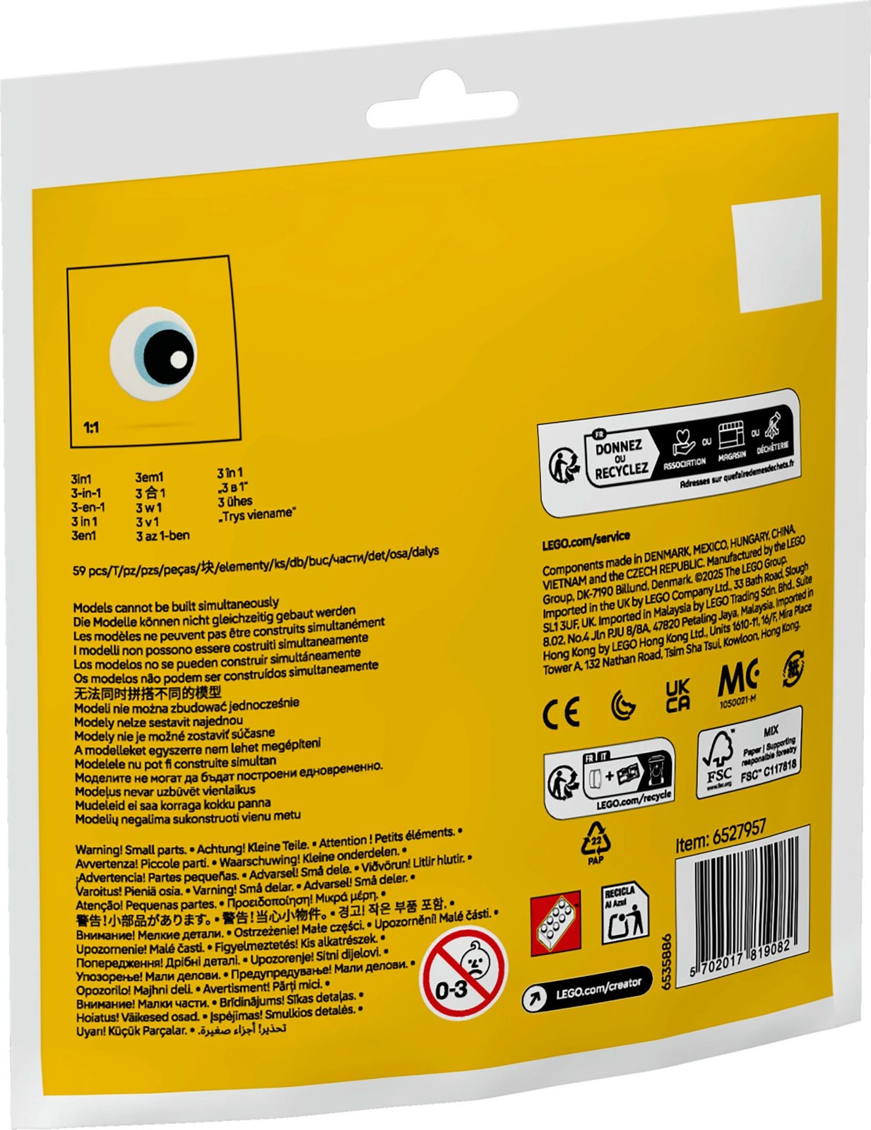 Set ndërtimi LEGO Creator 30688 3-in-1, 59 pjesë, shumëngjyrësh