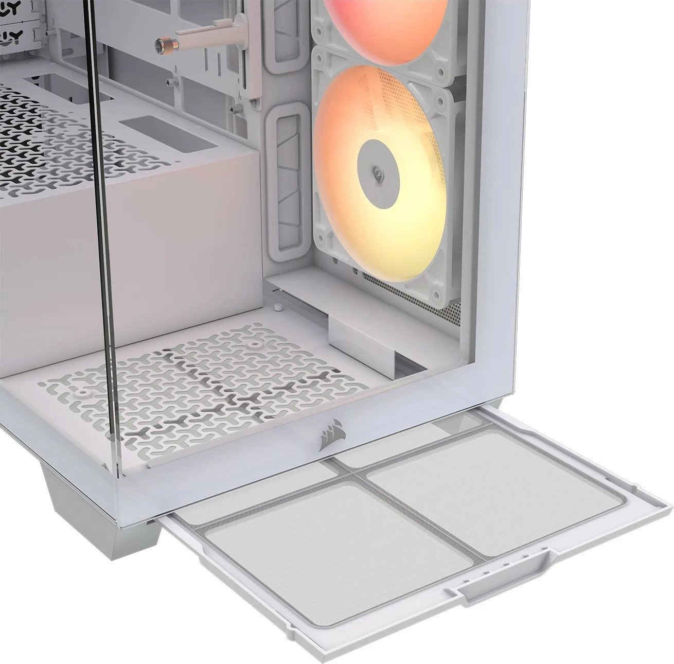 Kasë Corsair 3500X RSR ARGB, Midi Tower, xham i temperuar, e bardhë