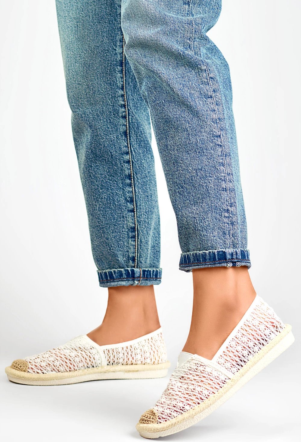 Espadrille PRIMO 197516, të bardha