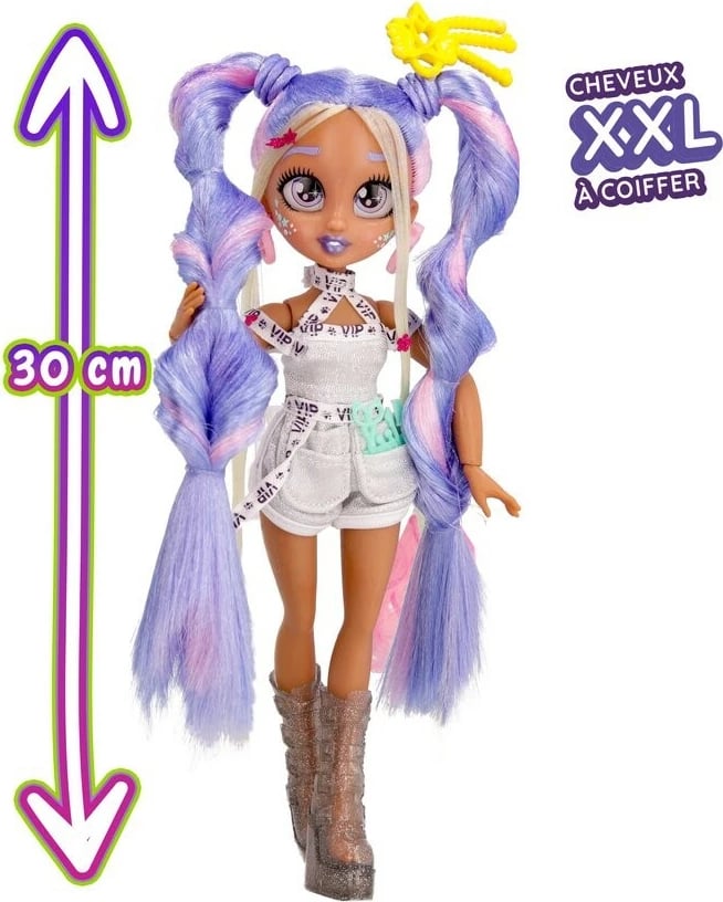 Kukull VIP Pets Hair Academy Hailey, Tm Toys, 30 cm, me aksesorë flokësh, shumëngjyrëshe