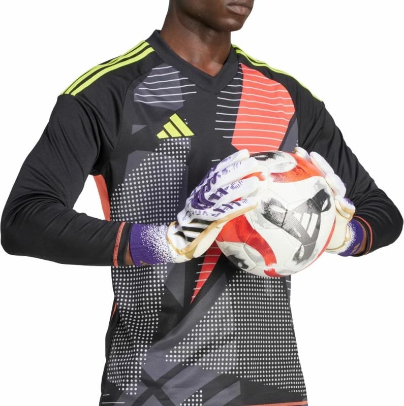 Doreza portieri adidas për meshkuj, të bardha/vjollcë