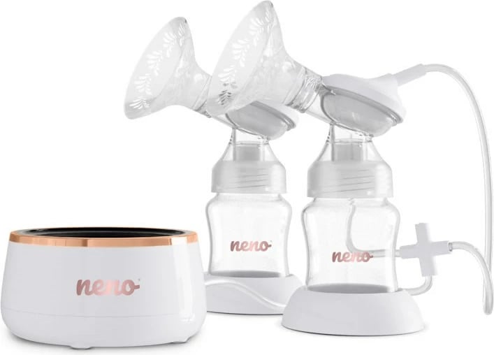 Pompë gjiri elektronike neno Bella Twin Moon, pa tela, 2 faza, 150 ml, e bardhë