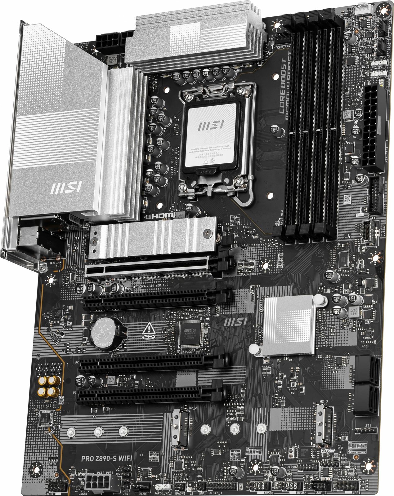 Pllakë amë MSI PRO Z890-S WIFI, Intel, LGA 1851, 256 GB, e zezë