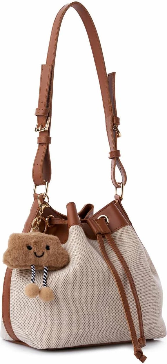 Çantë shpine Lucky Bees, Vera, ngjyrë tan dhe krem