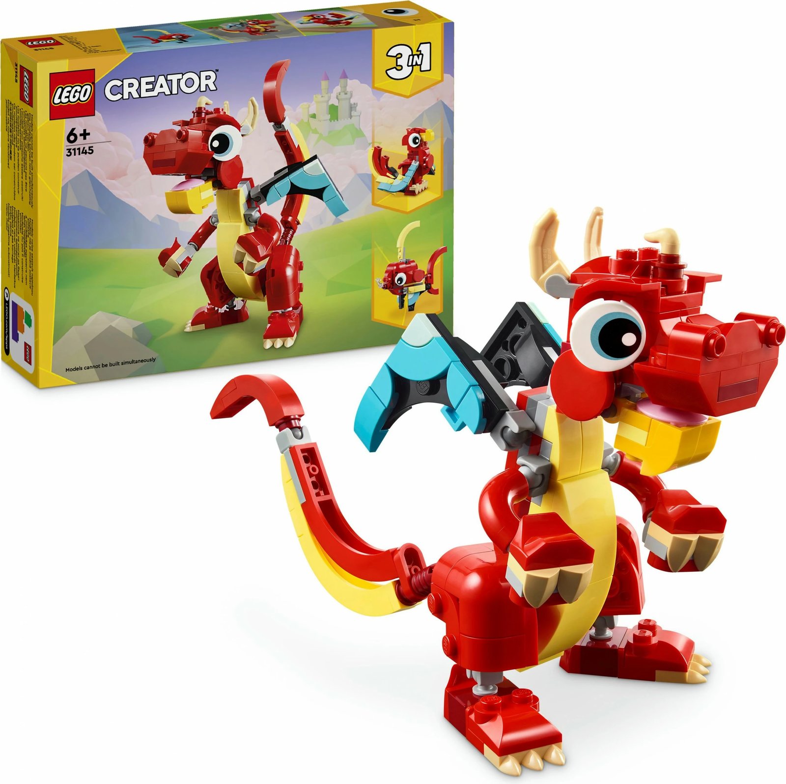 Set ndërtimi LEGO Red Dragon, 149 pjesë, shumëngjyrësh