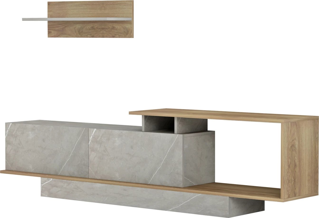 Set mobiljesh për TV GARCELLE, teksturë guri, FH8904.14, 180x29,6x45H cm