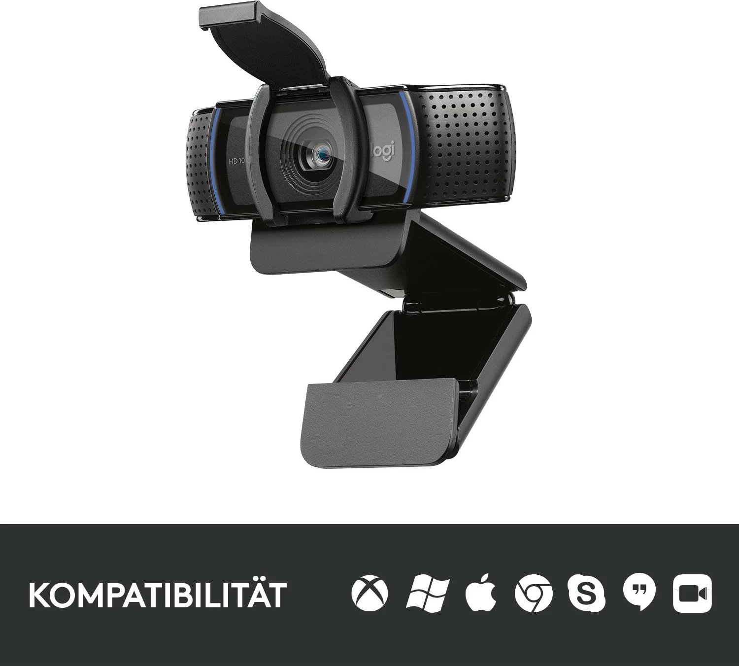 Kamera Logitech HD Pro Webcam C920, 1920 x 1080 pixels, Full HD, 30 fps, 720p, 1080p, Kapak privatësie, 78° Kamera Logitech HD Pro Webcam C920, 1920 x 1080 pixels, Full HD, 30 fps, 720p, 1080p, Kapak privatësie, 78°