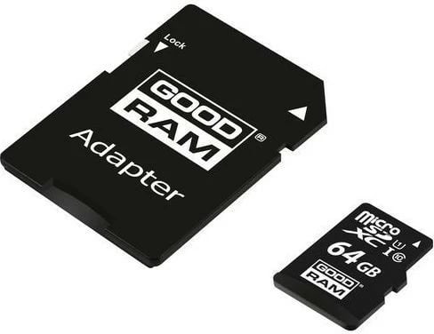 Kartelë memorie microSD GOODRAM M1AA-0640R12, 64GB, me adapter