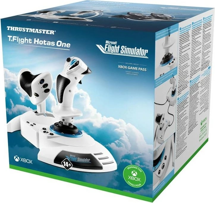 Joystick Thrustmaster T.Flight Hotas One FS 2024 Ed., për XBOX/PC, 14 butona, USB, zi/bardhë