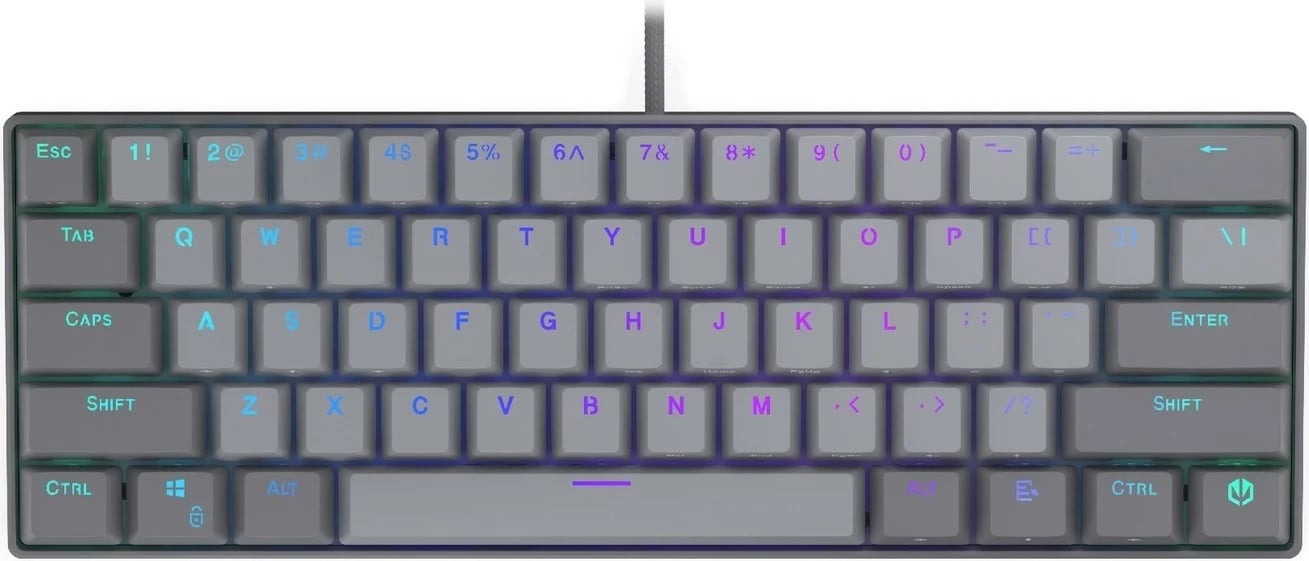 Tastierë mekanike Endorfy Thock V2 Compact, 60%, RGB, gri