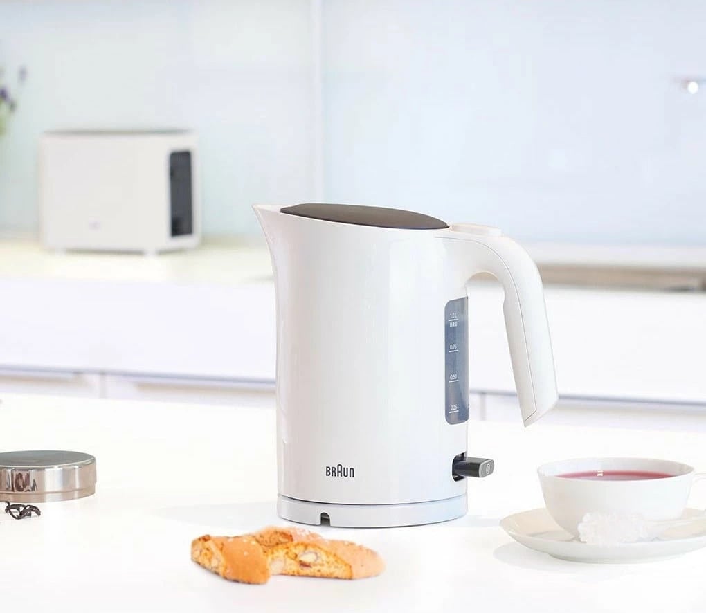 Ibrik elektrik Braun PurEase WK 3100, 1.7L, 2200W, i bardhë