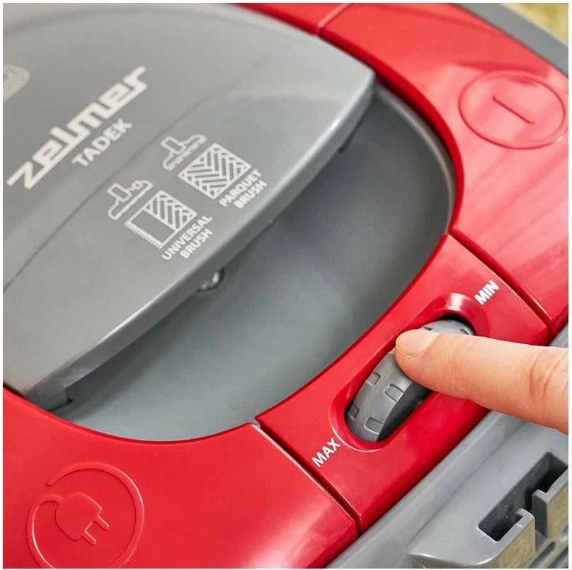 Fshesë me korrent Zelmer ZZVC261 Tadek, 2.5L, 800W, e kuqe-gri