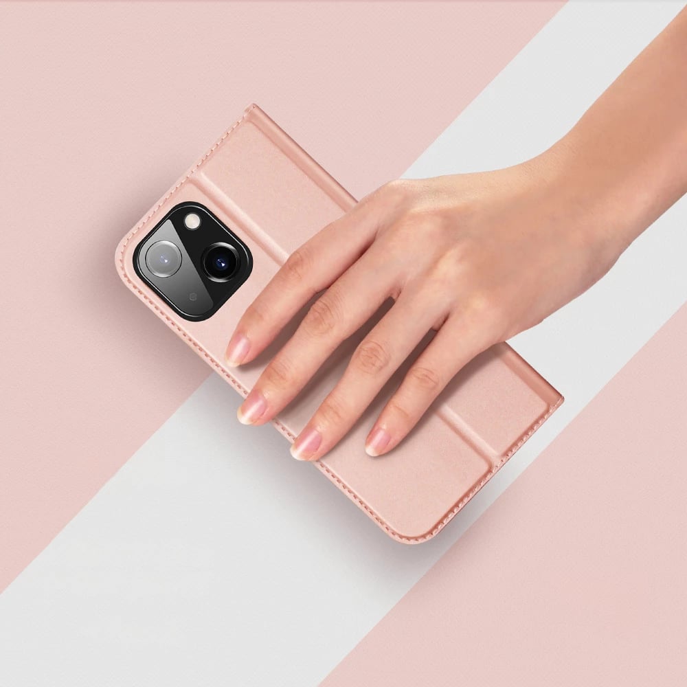 Mbështjellës Dux Ducis Skin Pro për iPhone 15 Plus, me kapak, xhep kartelash, i zi