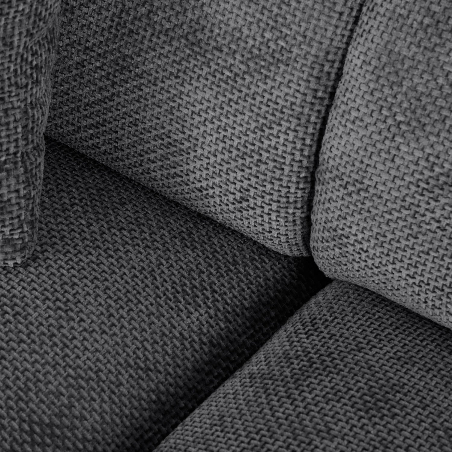 Divan qoshe BRICKEN FH3275.04R, pëlhurë antracit, 110-282x98-160x72H cm