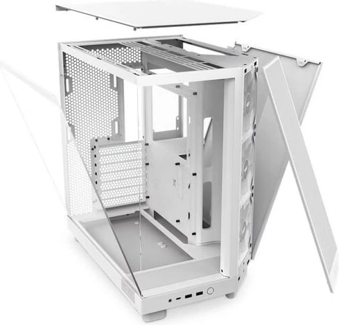 Kasë NZXT H6 Flow RGB, Midi Tower, xham i temperuar, e bardhë