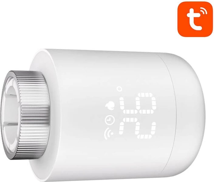 Kokë termostatike smart Avatto TRV16 Zigbee Tuya, e bardhë