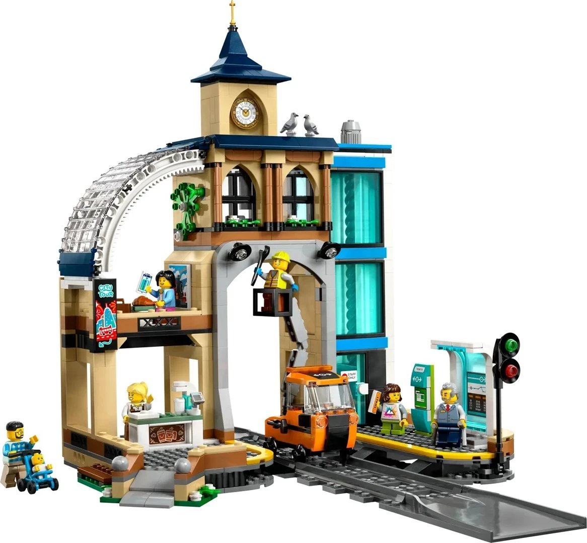 Set lodrash LEGO CITY Central Train Station 60469 me 6 minifigura