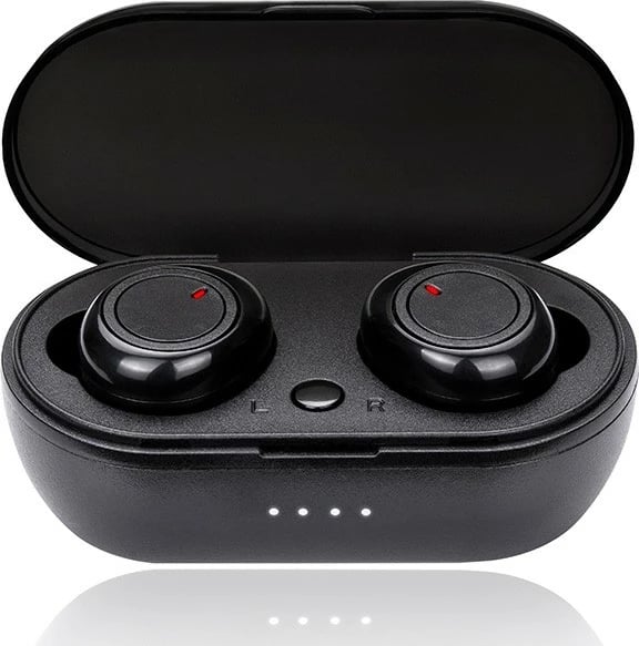 Kufje Tracer T1 TWS, Bluetooth, me mikrofon, karikues 300 mAh, të zeza