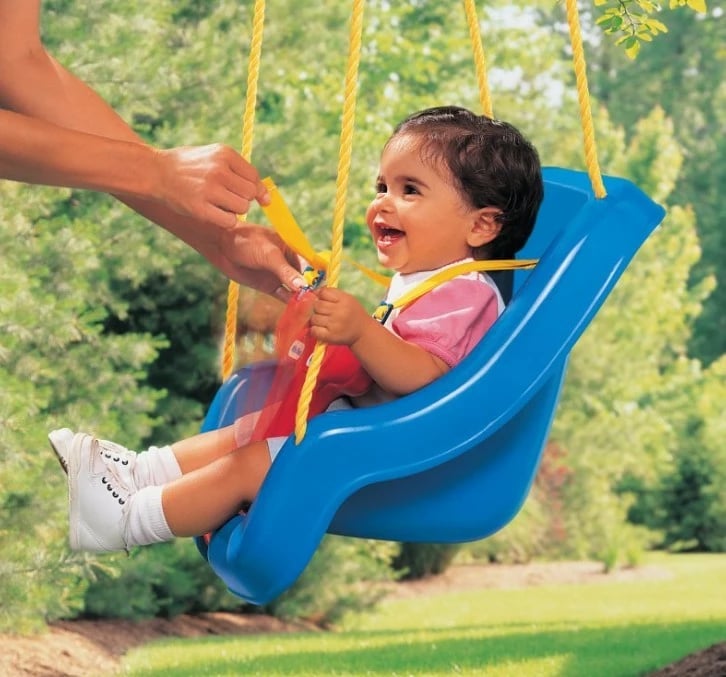 Lëkundës Little Tikes Deep Swing 2-in-1, për fëmijë, Kaltër