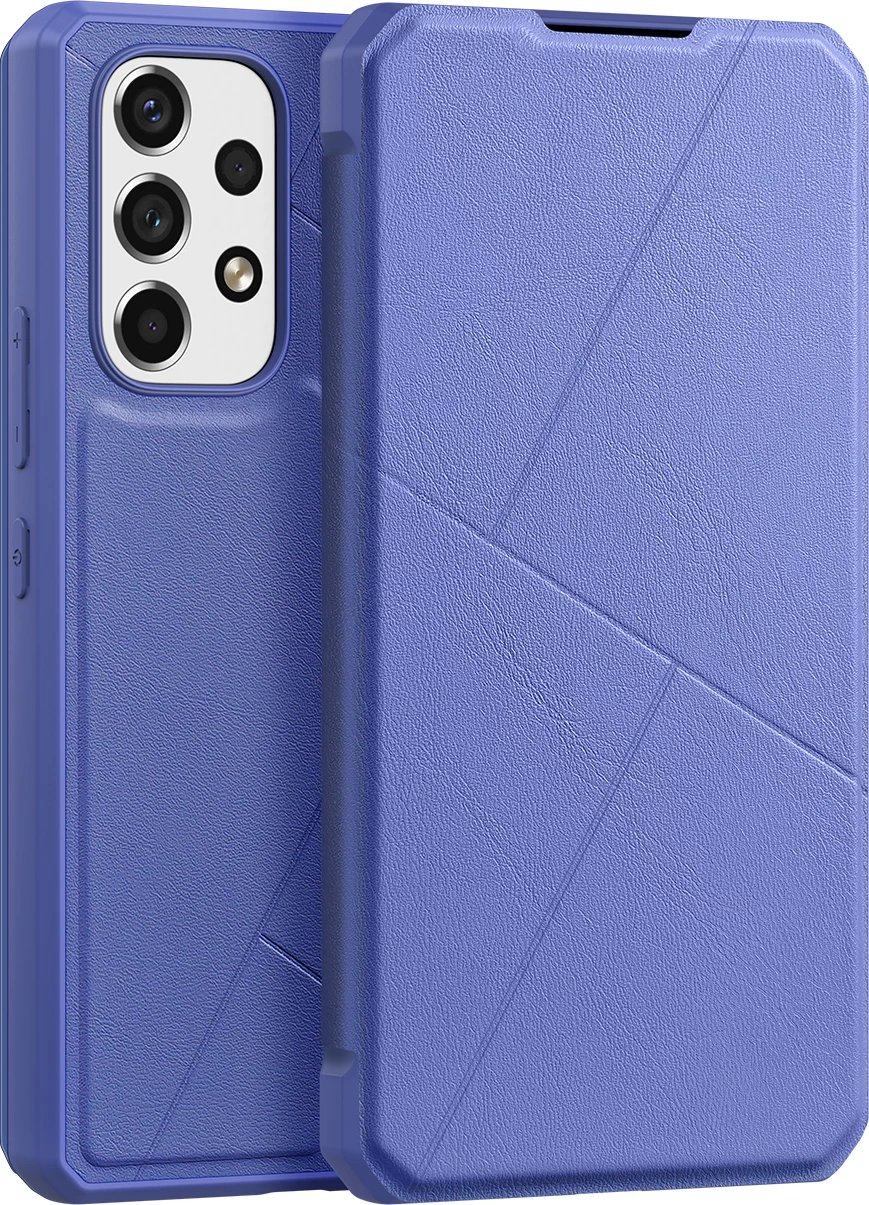 Mbështjellës Dux Ducis Skin X për Samsung Galaxy A73, me xhep për karta, me stand, kaltër