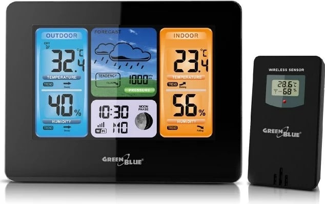 Stacion moti GreenBlue 46003 LCD me Wi-Fi, i zi