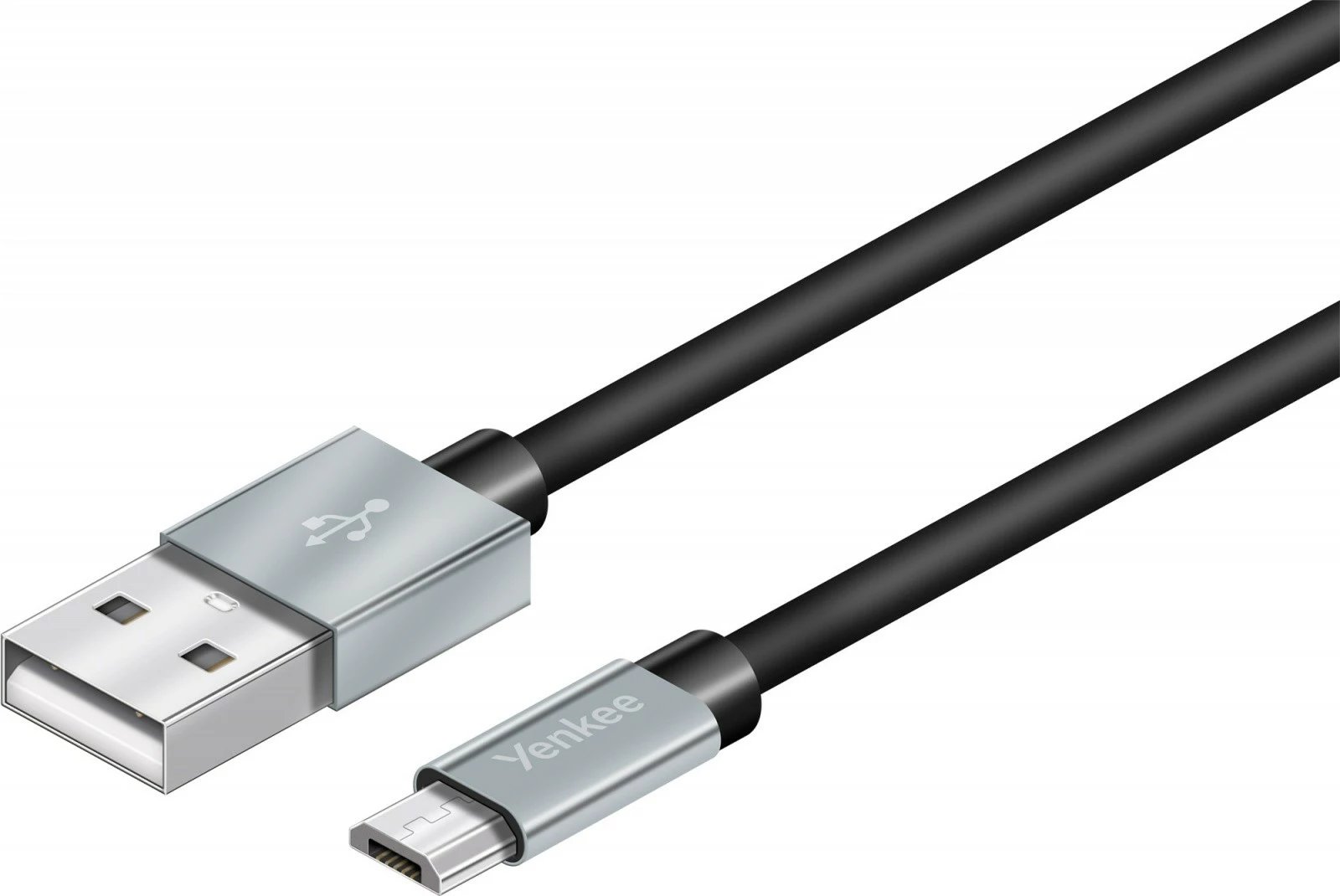 Kabllo USB YENKEE YCU 222BSR, 2m, Micro USB, e zezë