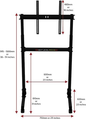 Mbajtëse monitori Next Level Racing NLR-A011, për monitorë/TV 24-85", e zezë