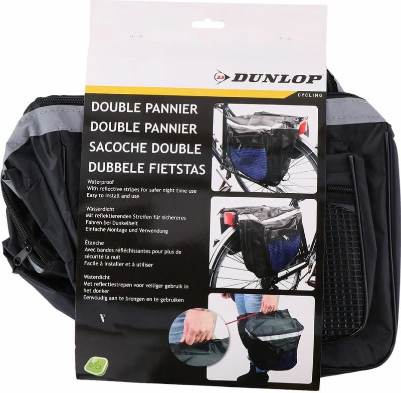 Çantë bagazhi për biçikletë Dunlop, unisex, e zezë