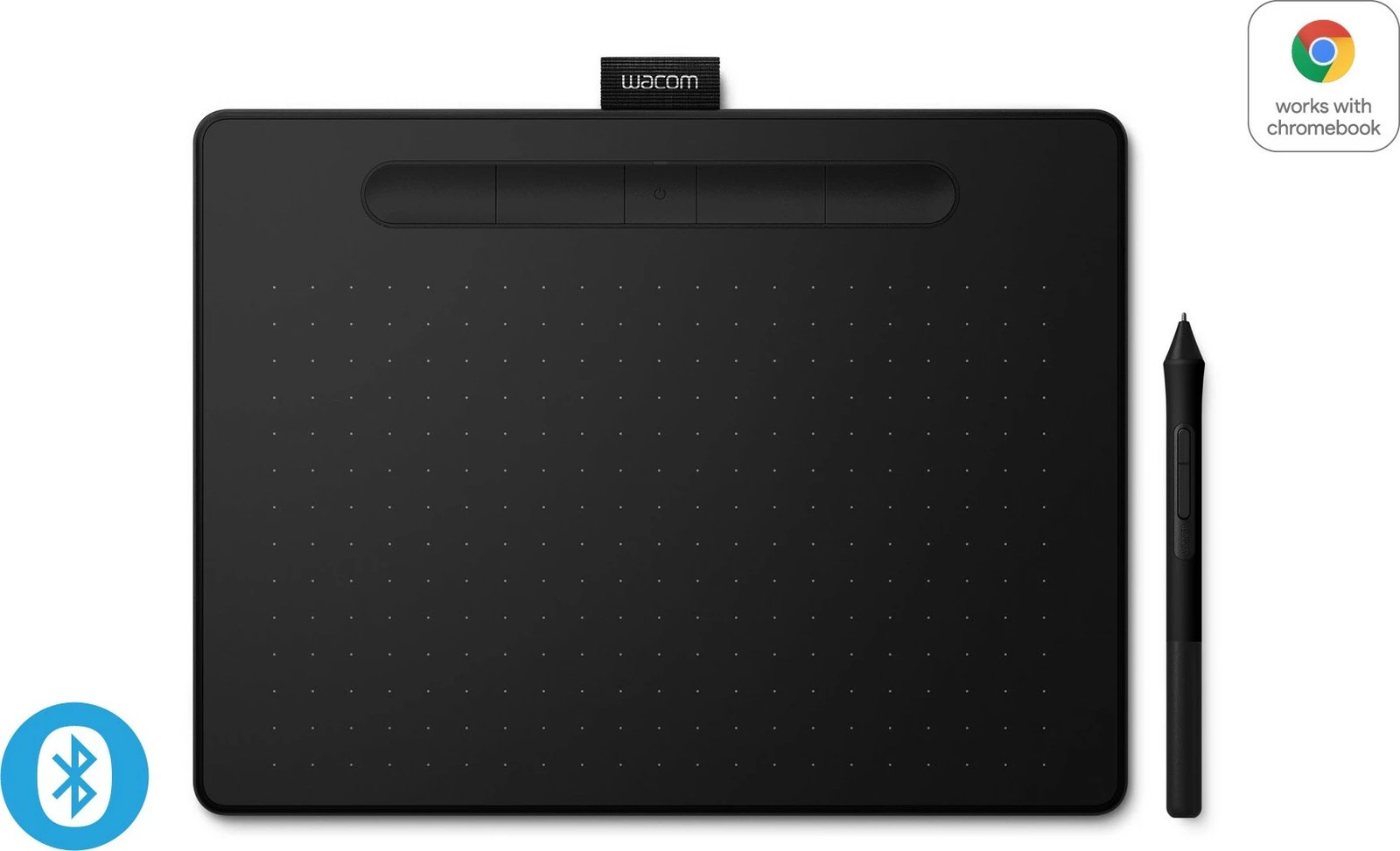Tablet grafike Wacom Intuos M Bluetooth, Wired & Wireless, 2540 lpi, 216 x 135 mm, USB/Bluetooth, 7 mm, Pen, e zezë