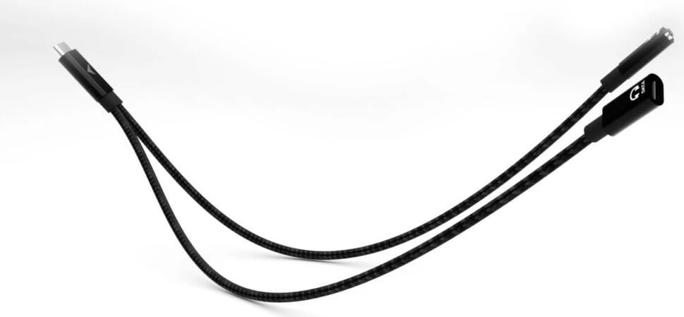 Kabllo ndarëse USB-C i-tec C31DUALSPLITTERCBLPD, 100W, 30cm, e zezë