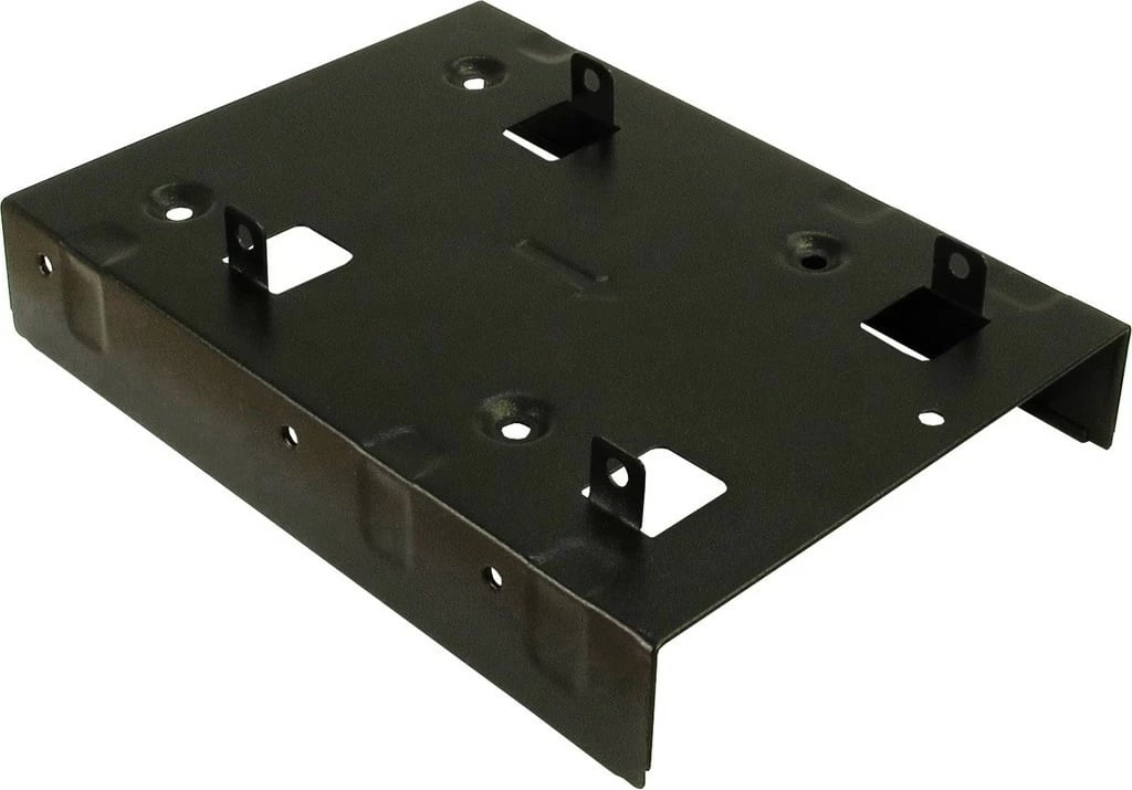 Kasë Inter-Tech 88885232, 2x 2.5", Panel Bezel, 2.5", E zezë, Çelik, 35 mm