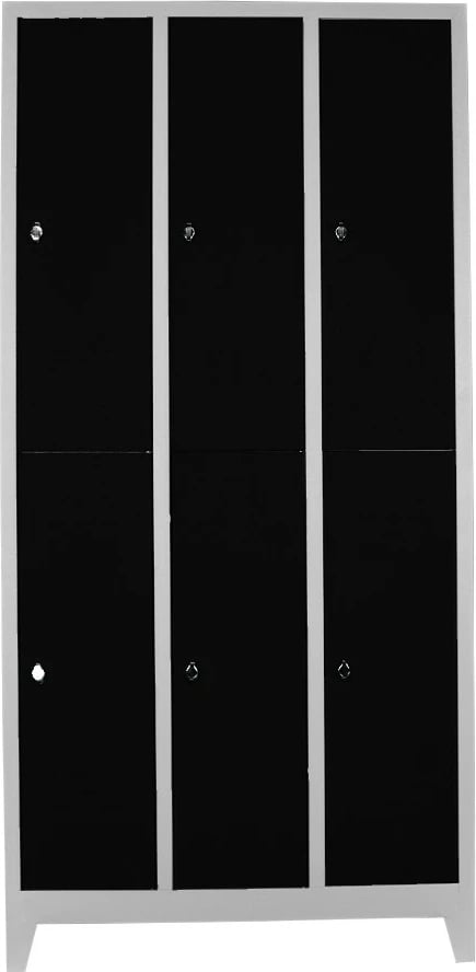 Dollap locker për depo, ngjyrë gri e zezë, Skye Decor, Js1025Sı
