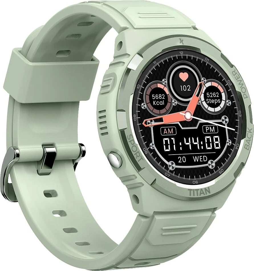 Smartwatch Maxcom FW100 Titan Valkiria, 1.3" AMOLED, 64 MB, Mint