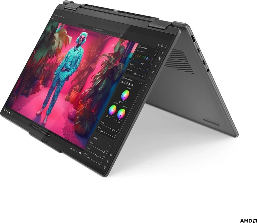 Laptop hibrid Lenovo Yoga 7, AMD Ryzen 7 8840HS, 14 inch, Gri