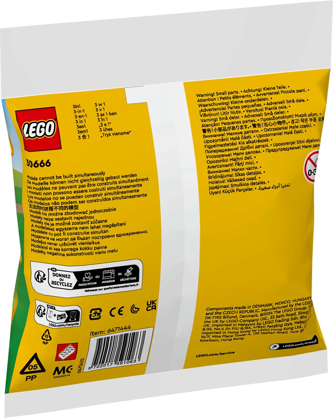 Set ndërtimi LEGO Creator 30666 3-in-1, shumëngjyrësh