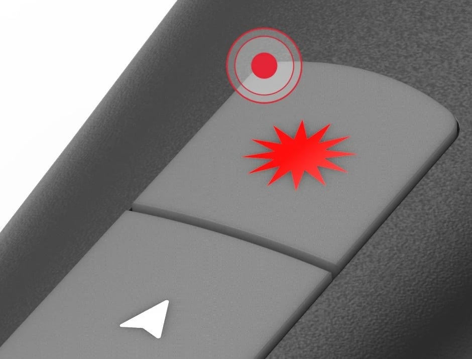 Pilotë prezantimi Hama X-pointer, me lazer të kuq, e zezë