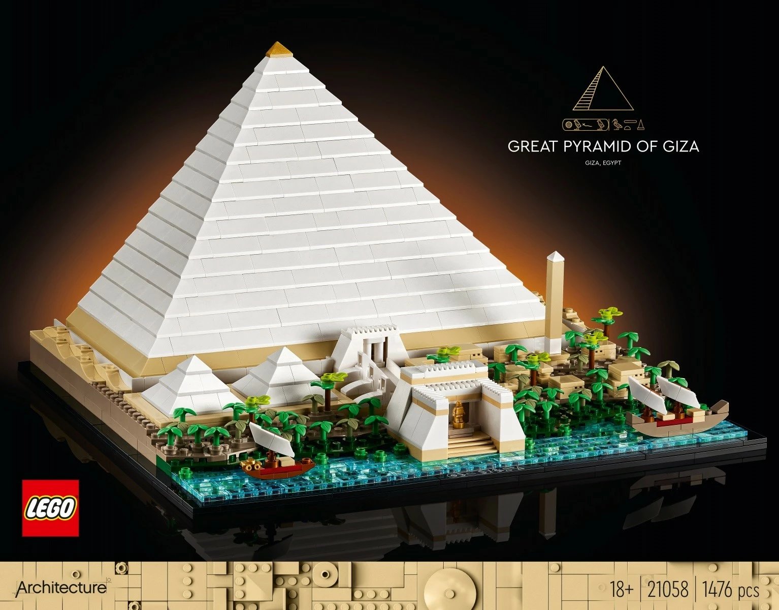 Set ndërtimi LEGO Architecture Pyramid of Khufu 21058, 1476 pjesë