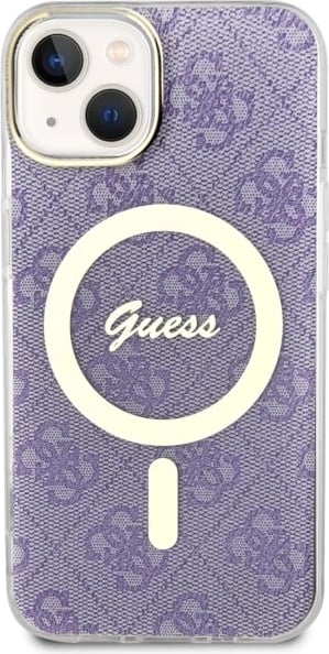 Mbështjellës Guess 4G MagSafe për iPhone 14, vjollcë