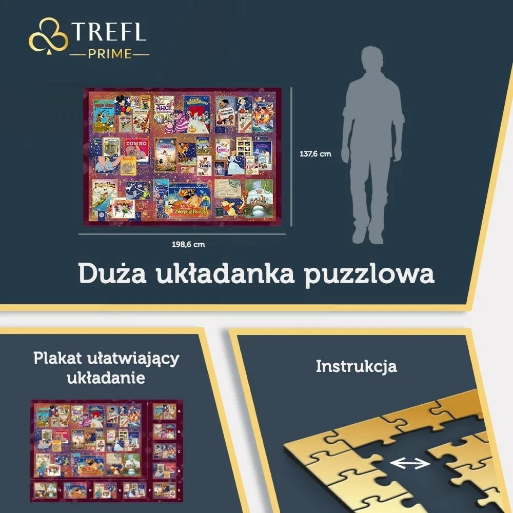 Puzzle Trefl Disney Golden Age, 13500 pjesë, me poster Puzzle Trefl Disney Golden Age, 13500 pjesë, me poster