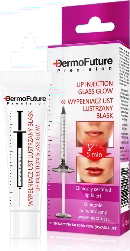 Filler për buzë Dermofuture Lip Injection Glass Glow Mirror Shine për femra 12ml