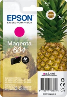 Bojë printeri, Epson, C13T10G34010 604, 2.4 ml, rendiment 130 faqe, Magenta