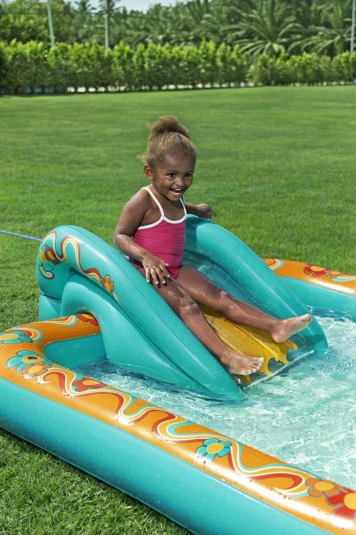 Qendër loje dhe pishinë fryrëse Bestway Retro Groove për fëmijë, 1.93 m x 1.52 m x 74 cm, shumëngjyrëshe Qendër loje dhe pishinë fryrëse Bestway Retro Groove për fëmijë, 1.93 m x 1.52 m x 74 cm, shumëngjyrëshe