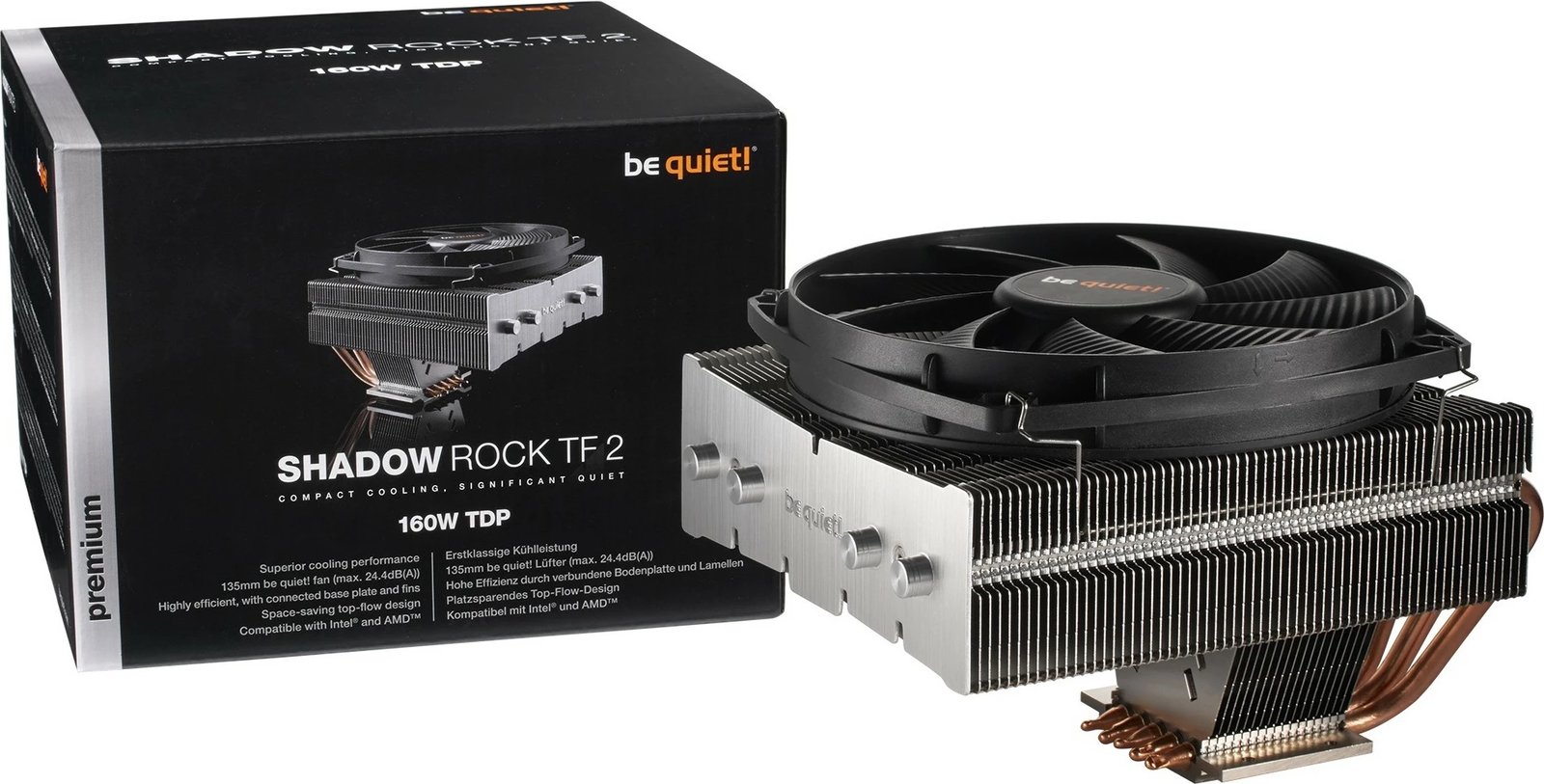 Cooler be quiet! Shadow Rock TF 2, 135mm, 2000 RPM, Black/Copper/Silver