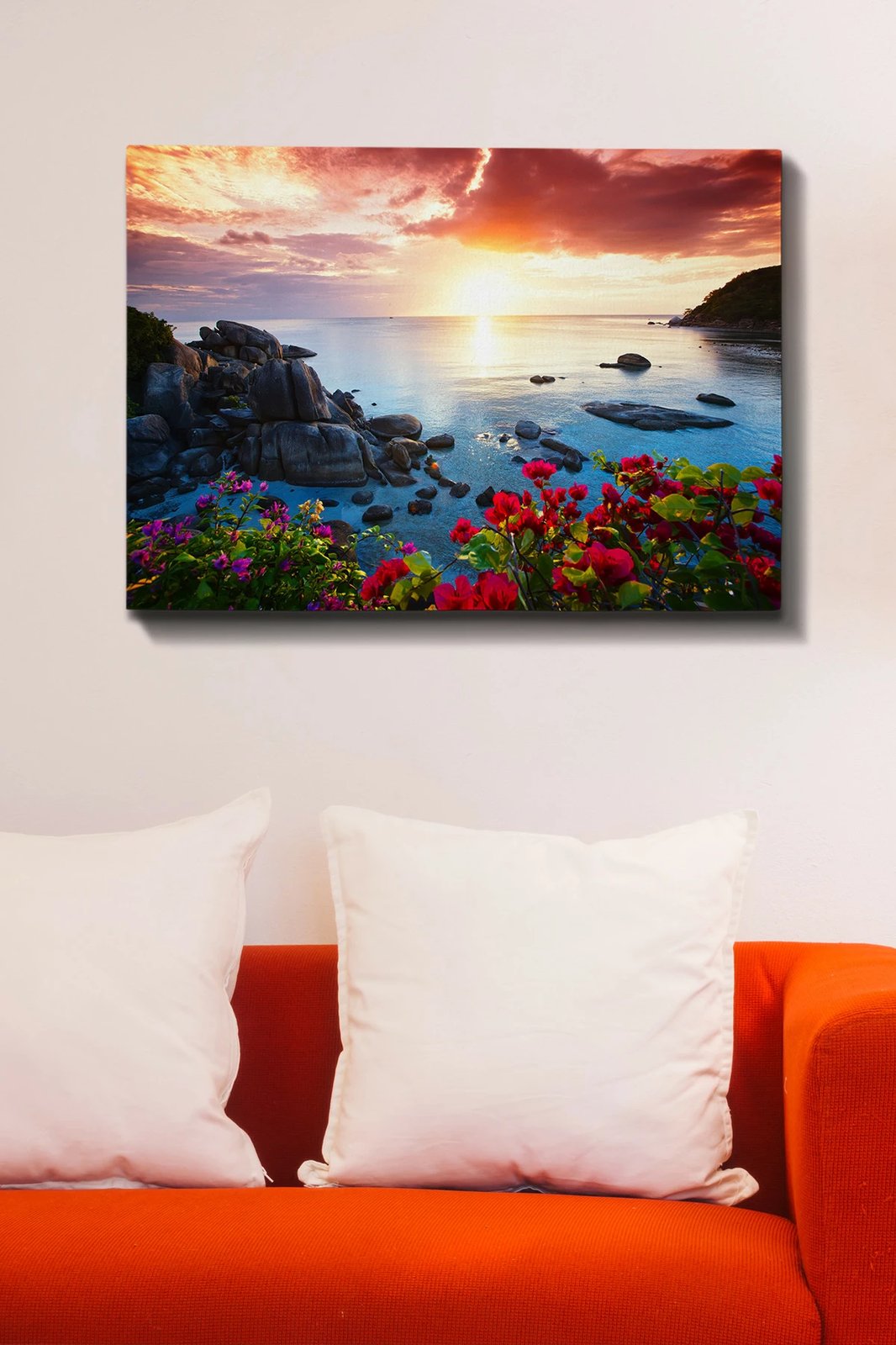 Pikturë dekorative në kanavacë, shumëngjyrëshe, kornizë druri, 70x100cm