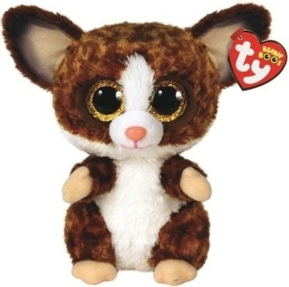 Lodër pelushi TY Baby Binky, galago, 24 cm, kafe/bardhë