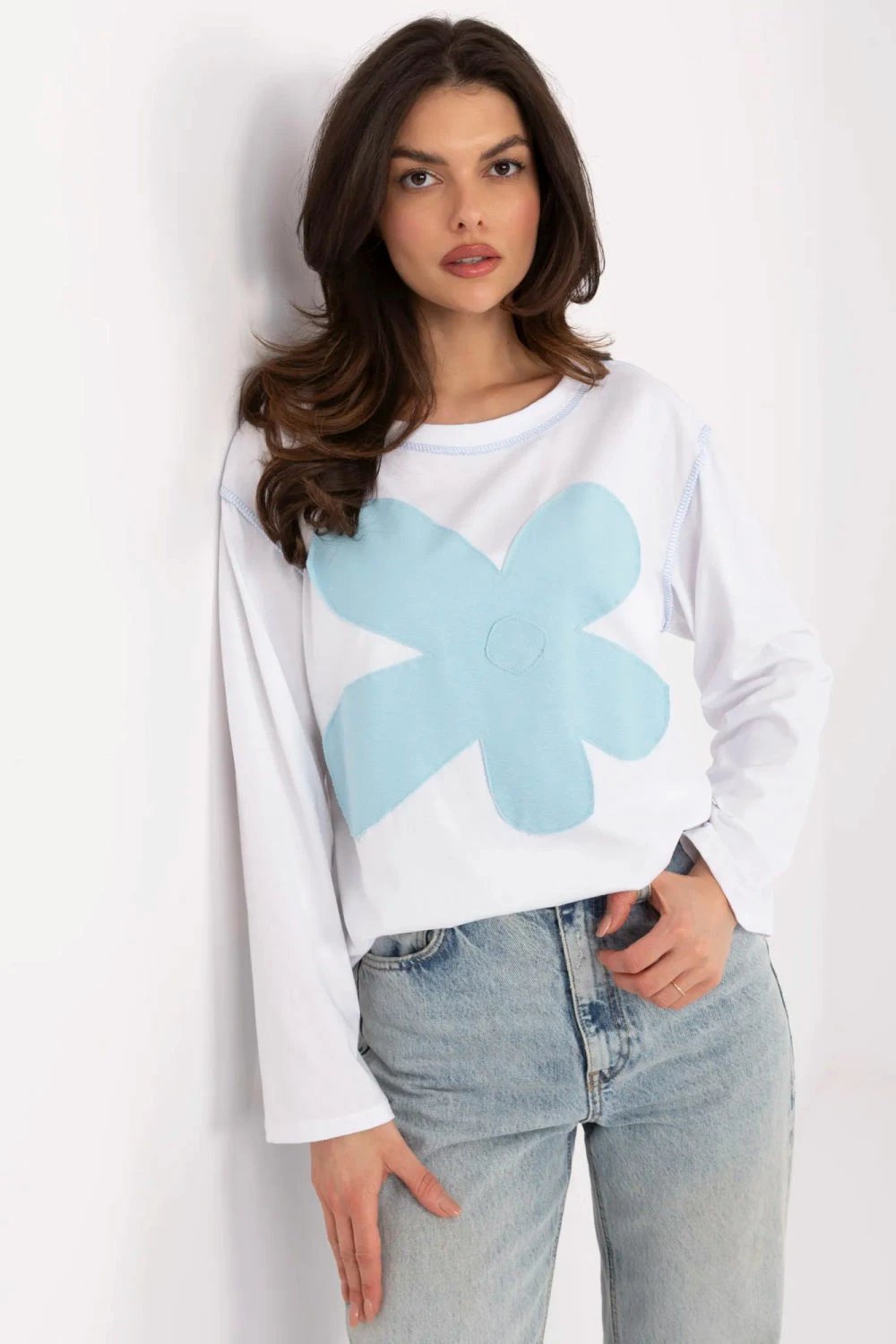 Bluzë femra Italy Moda 209706, e kaltër