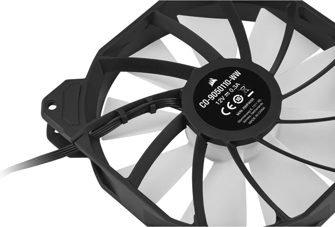 Ventilator për kasë Corsair SP140 RGB ELITE, 14 cm, i zi